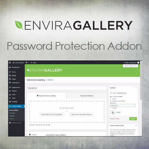 Envira Gallery – Password Protection Addon