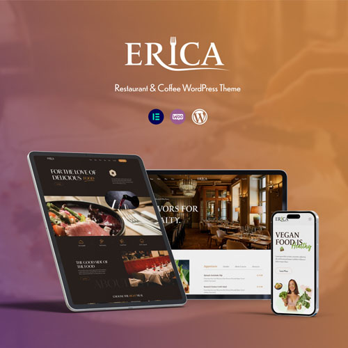 Erica – Restaurant & Coffee WordPress Theme