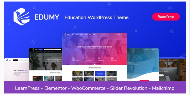 Edumy - LMS Online Education Course WordPress Theme