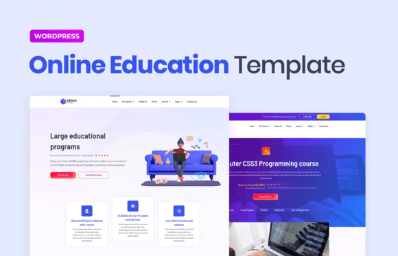 Edison – Online Education Elementor Template Kit