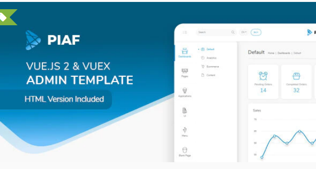 Piaf - Vue Admin Template