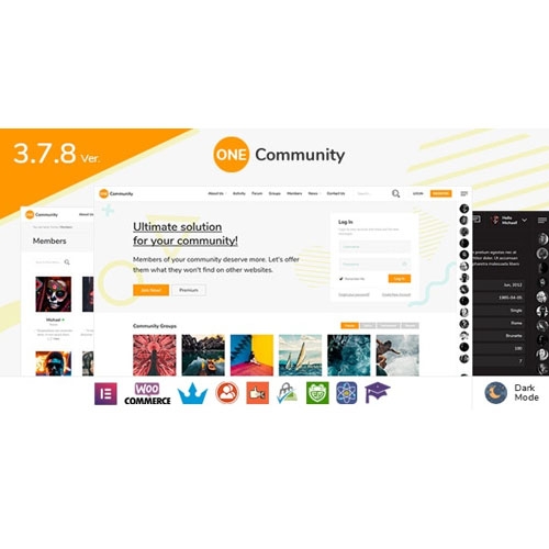 OneCommunity – BuddyPress Membership Theme