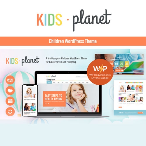 Kids Planet – A Multipurpose Children WordPress Theme for Kindergarten and Playgroup