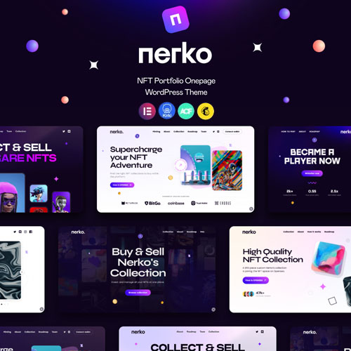 Nerko – NFT Portfolio WordPress Theme