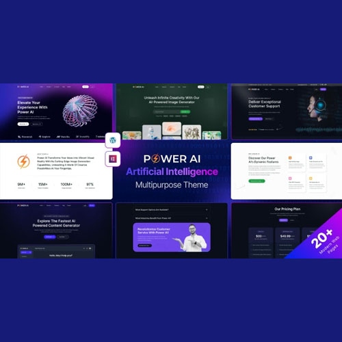 PowerAI – Artificial Intelligence Multipurpose WordPress Theme for Elementor