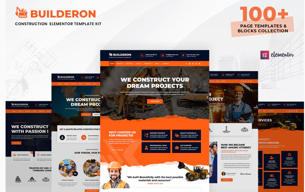 Builderon – Construction And Industry Elementor Template Kit