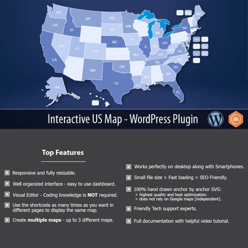 Interactive US Map - WordPress Plugin