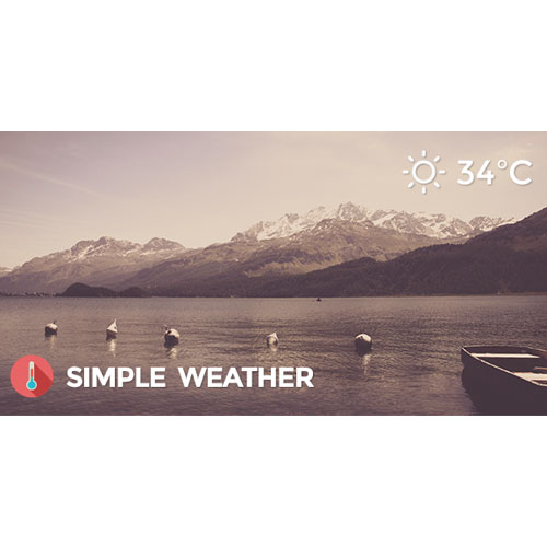 Weather WordPress Shortcode & Widget - Simple Weather Plugin