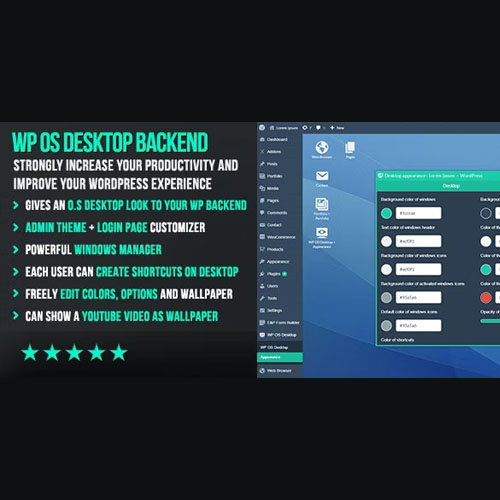 WP OS Desktop Backend - More than a Wordpress Admin Theme