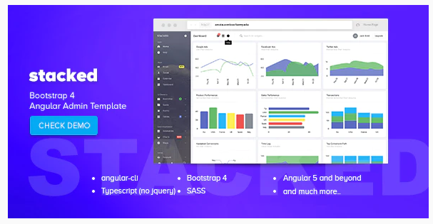 Stacked - Bootstrap 4 Angular Admin Template