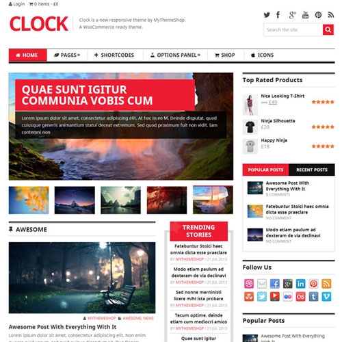 MyThemeShop Clock WordPress Theme