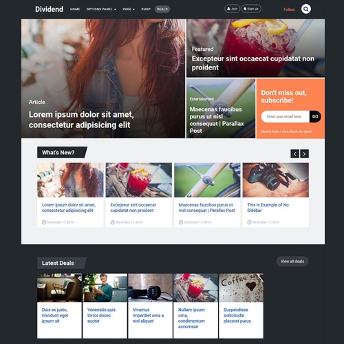 MyThemeShop Dividend WordPress Theme