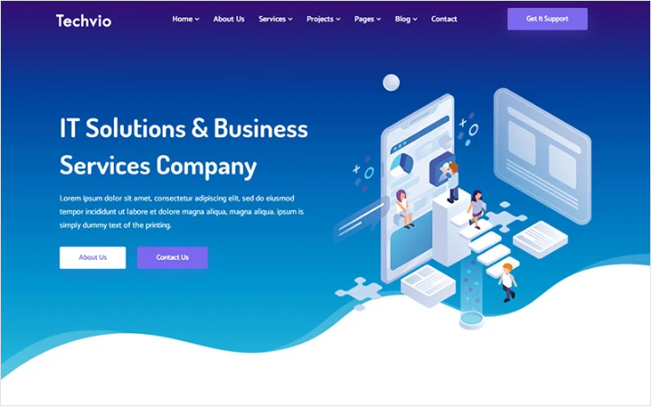 Techvio - IT Solutions & Business Services Multipurpose HTML5 Website Template