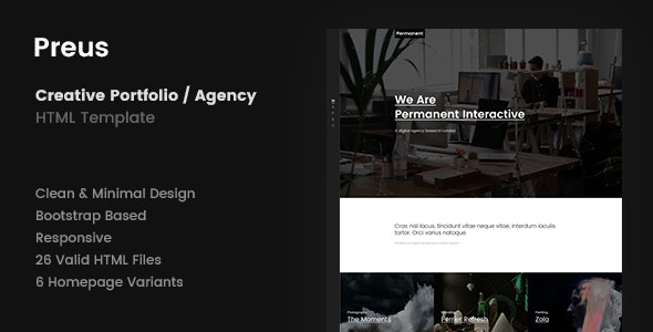 Preus - Digital Agency / Portfolio Template