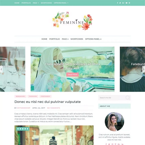 MyThemeShop Feminine WordPress Theme