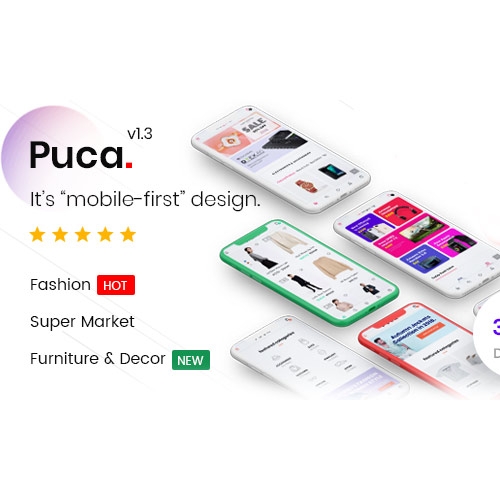 Puca – Optimized Mobile WooCommerce Theme