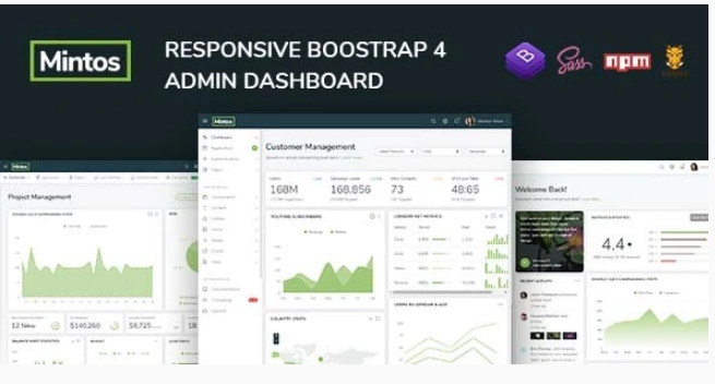 Mintos - Responsive Bootstrap 4 Admin Dashboard Template