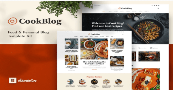 CookBlog – Food & Personal Blog Elementor Template Kit