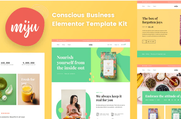 Miju - Conscious Product Elementor Template Kit