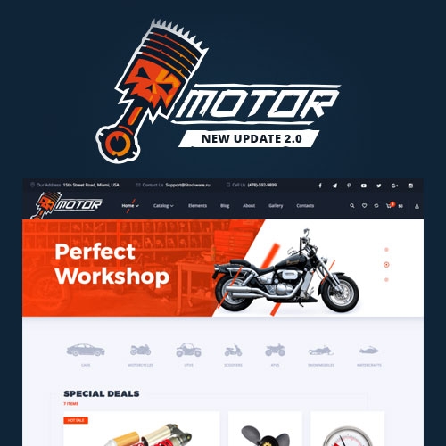 Motor – Vehicles Parts – Equipments and Accessories WooCommerce Store